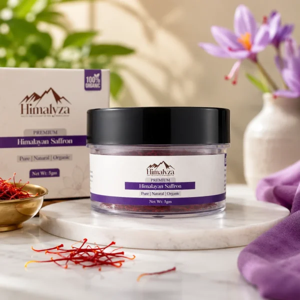 Premium Himalayan Saffron 1 Gram Jar by Himalyza